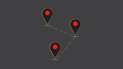 Abstract location icon, GPS icon simple vector illustration.