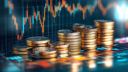 Finance chart showed a significant increase in stock market profits, driven by higher interest rates and steady growth in money investments. finance, growth, increase, interest, money, profit, stock