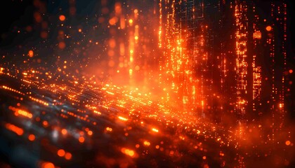 Obraz premium Breaking Cryptography with Quantum Power, quantum computer cracking traditional encryption systems.