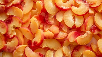 Nectarine slices laid out for a fresh vibe