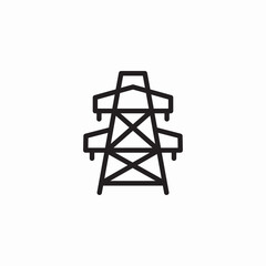 electricity tower icon sign vector