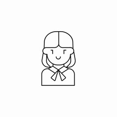 pupil girl icon sign vector