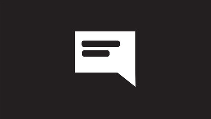 Text message icon, chat icon symbol, social media comment button simple.