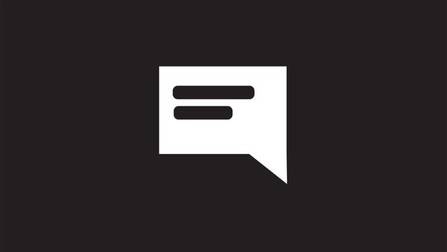 Text message icon, chat icon symbol, social media comment button simple.