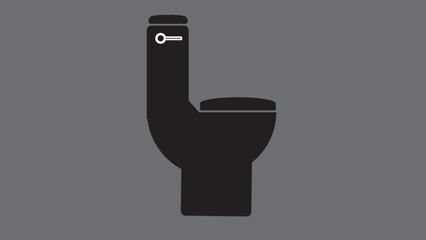 Vector icon toilet, toilet icon sign signifier vector illustration.