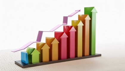 business chart with arrow