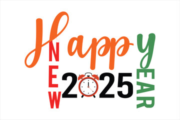 creative typography New Year customs design  