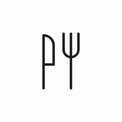 cutlery fork knife icon sign vector