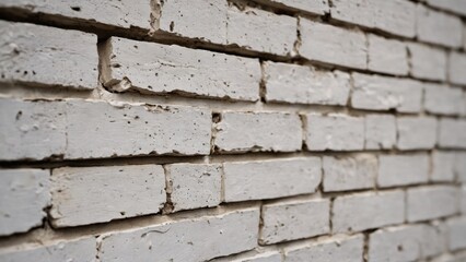 A textured white brick wall showcasing rustic charm in a timeless architectural style