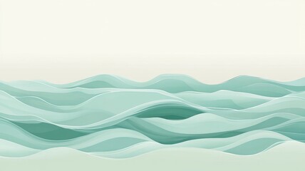 Fototapeta premium Abstract art of soft blue waves against light background