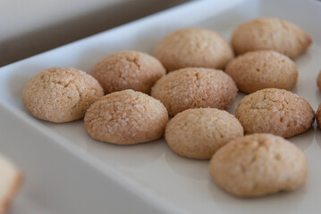 Sri Lankan Gnanakatha Sugar Dipped rock Cookies on a tray