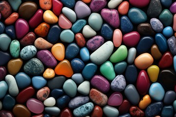 Colorful Pebbles Background, Multicolor stones Pebble background, stones wallpaper, pebbles Wallpaper, AI Generative