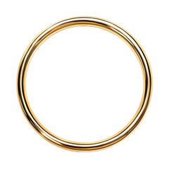 Circular golden ring representing eternity, infinity, and wholeness, set against a transparent backdrop