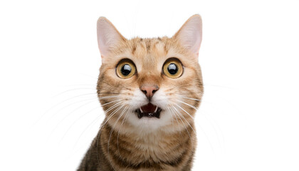 Fototapeta premium Funny Cat ​​expression or funny pose isolated