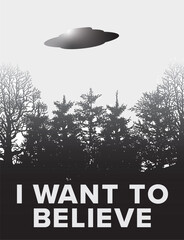I want to believe poster vector in cmyk ready to print