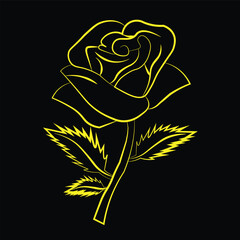 Ornamental Floral Design A classic black and white floral design element featuring elegant, curved leaves and intricate detailing. Perfect for use in decorative borders, logos