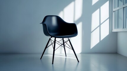 Stylish Black Chair in a Minimalist Room