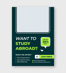 study abroad flyer or poster design