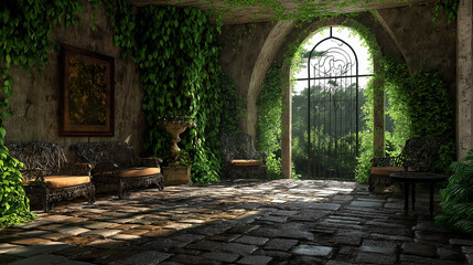 Obraz premium house in the garden