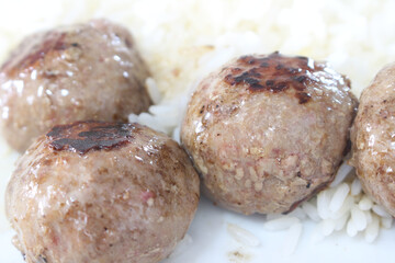 meatballs with rice. meal details. rice with meatballs. meat with rice.