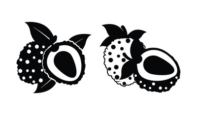 Strawberry  Vector bundle, Clipart, Silhouette, Vector, icons, illustration, design.