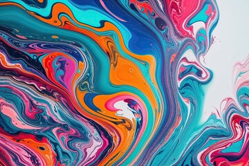Energetic Colorful Abstract Masterpiece Background with Liquid Marbling and Artistic Fluid Patterns