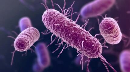 Obraz premium Microscopic View of Bacteria