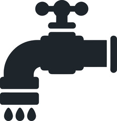 illustration of a tap with water drop