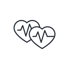 cardiogram icon. vector.Editable stroke.linear style sign for use web design,logo.Symbol illustration.