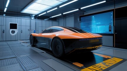 simulation of EV efficiency testing, wind tunnel test on electric car, cutting-edge progress