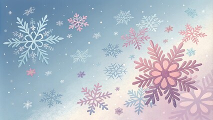 christmas background with snowflakes