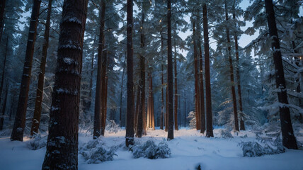 Fototapeta premium forest in winter