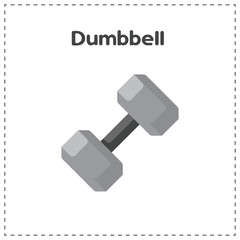 vector icon illustration of dumbbell