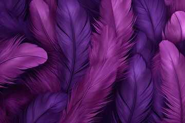 Obraz premium Purple Feathers Background, Purple Feathers Pattern, Feathers background, Feathers Wallpaper, bird feathers pattern, AI Generative