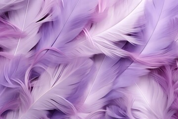 Fototapeta premium Purple Feathers Background, Purple Feathers Pattern, Feathers background, Feathers Wallpaper, bird feathers pattern, AI Generative