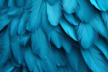 Obraz premium Blue Feathers Background, Blue Feathers Pattern, Feathers background, Feathers Wallpaper, bird feathers pattern, AI Generative