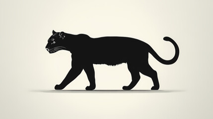 Obraz premium Panther silhouette. Silhouette. Illustration