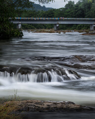 Beautiful view of water flow from Ezhattumugham prakriti gramam, Thumboormuzhi, Kerala India.