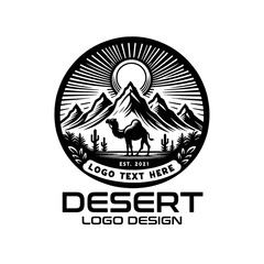 Desert Vector Logo Design © isuru