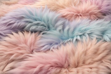 Fototapeta premium Pastel Fur Texture, Pastel Fur Texture Background, Colorful Fur Texture, Fluffy Fur Texture, Fluffy Fur Background, AI Generative