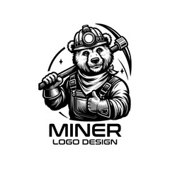 Miner  Vector Logo Design