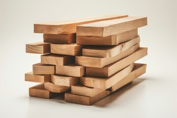 Building Blocks: Stack of rectangular wooden blocks, with its inviting texture, showcasing the timeless appeal of natural building materials