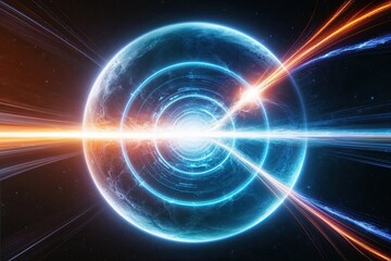 Fototapeta premium Cosmic Energy Flow Abstract Background Design