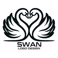 Swan Vector Logo Design