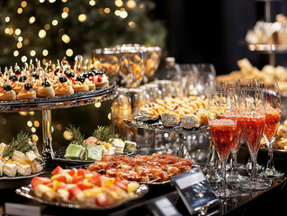 New Years Eve buffet table