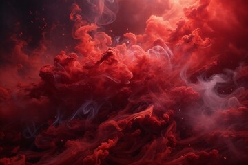Obraz premium Red Smoke Wallpaper, Smoke Background, Smoke Effects Background, Smoke wallpapers, Colorful Smoke Background, Abstract Smoke Wallpapers, AI Generative