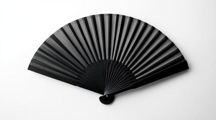 Elegant Black Hand Fan: A Study in Simplicity