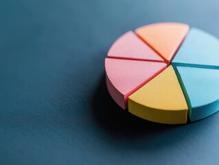 Fototapeta premium Minimalist Pie Chart for Business Data Analysis