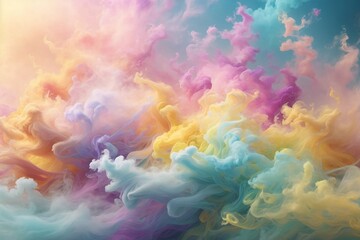Fototapeta premium Abstract Gradient Background with Pastel Color and Smoke Texture, Smoke Background, Smoke Effects Background, Smoke wallpapers, Colorful Smoke Background, Abstract Smoke Wallpapers, AI Generative