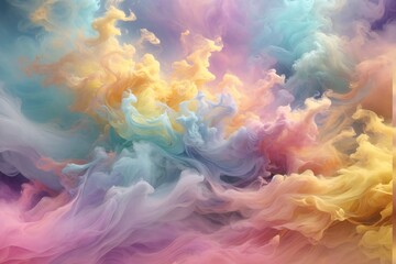 Obraz premium Abstract Gradient Background with Pastel Color and Smoke Texture, Smoke Background, Smoke Effects Background, Smoke wallpapers, Colorful Smoke Background, Abstract Smoke Wallpapers, AI Generative